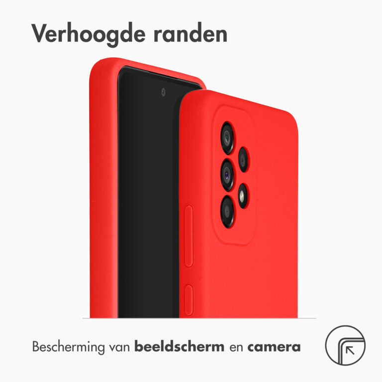 Accezz Liquid Silicone Backcover Samsung Galaxy A53 - Rood - Afbeelding 3