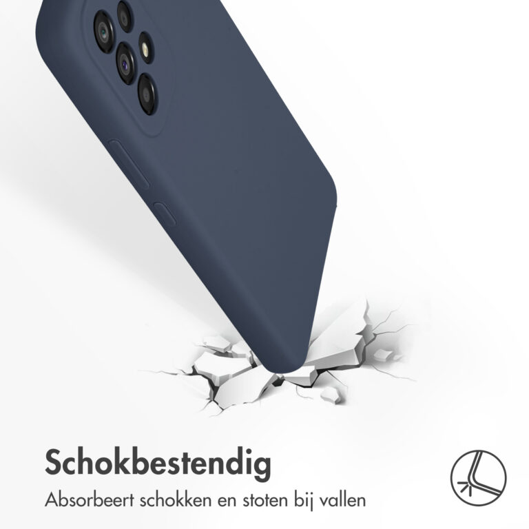 Accezz Liquid Silicone Backcover Samsung Galaxy A53 - Donkerblauw - Afbeelding 4