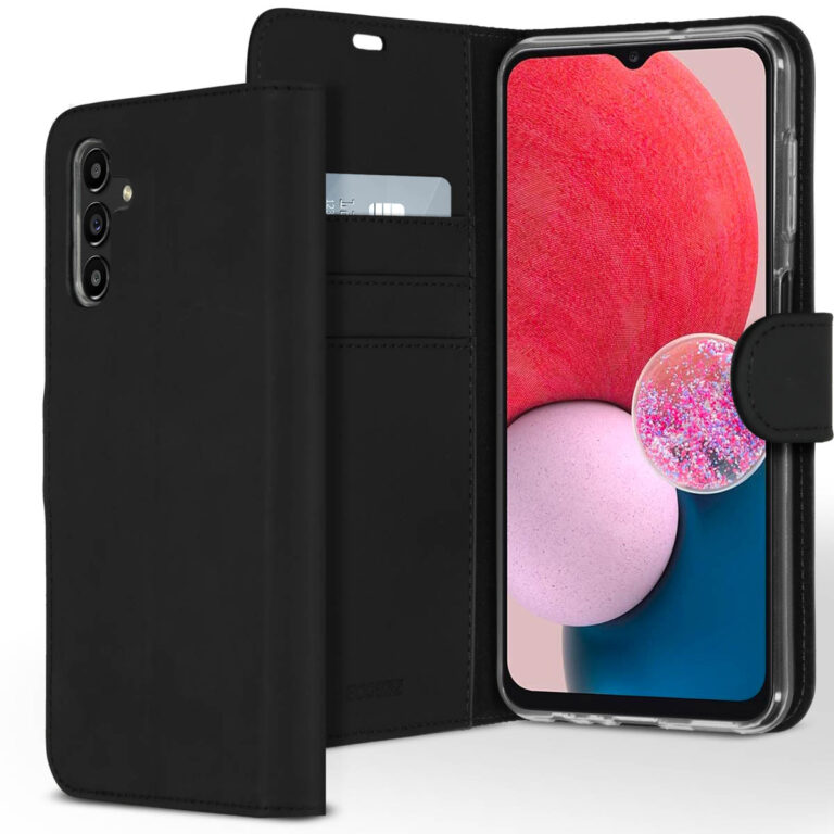 Accezz Wallet Softcase Bookcase Samsung Galaxy A13 (5G) / A04s - Zwart - Afbeelding 4