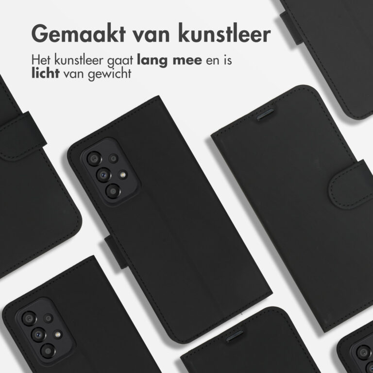 Accezz Wallet Softcase Bookcase Samsung Galaxy A33 - Zwart - Afbeelding 2