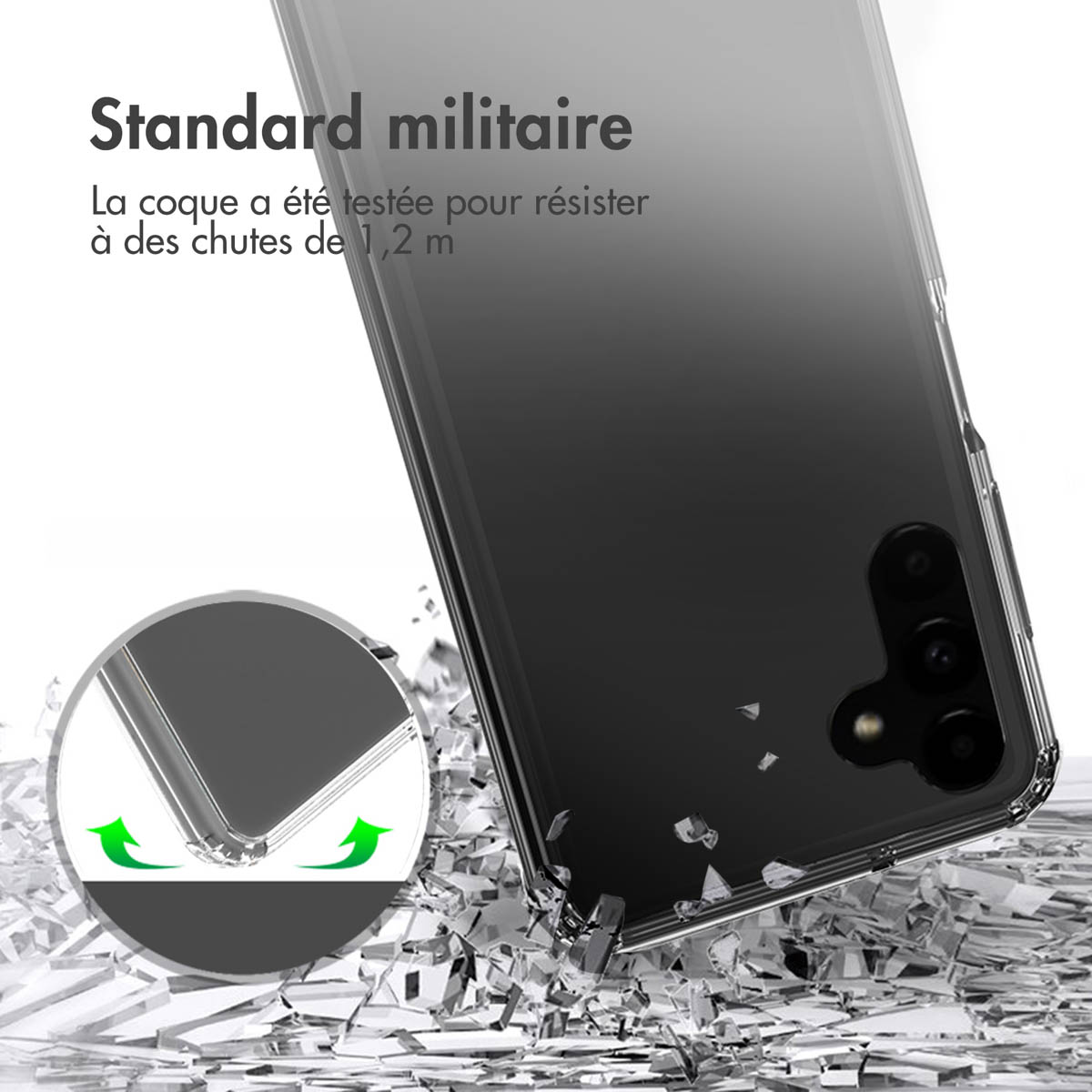 Accezz Xtreme Impact Backcover Samsung Galaxy A13 (5G) / A04s - Transparant - Afbeelding 3