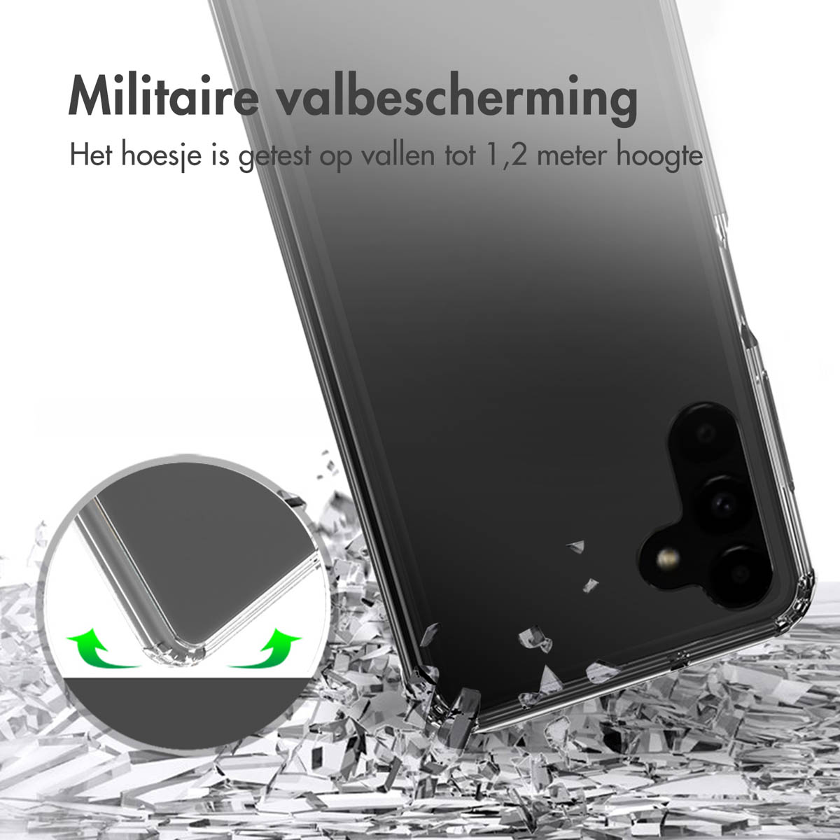 Accezz Xtreme Impact Backcover Samsung Galaxy A13 (5G) / A04s - Transparant - Afbeelding 4