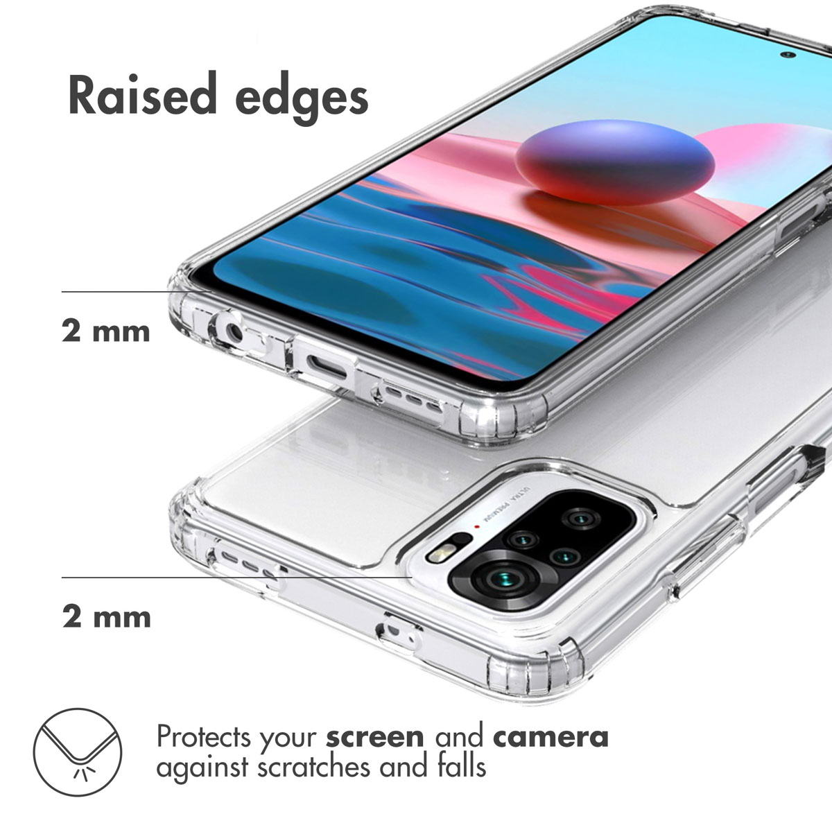 Accezz Xtreme Impact Backcover Xiaomi Redmi Note 10 (4G) / Note 10S - Transparant - Afbeelding 2