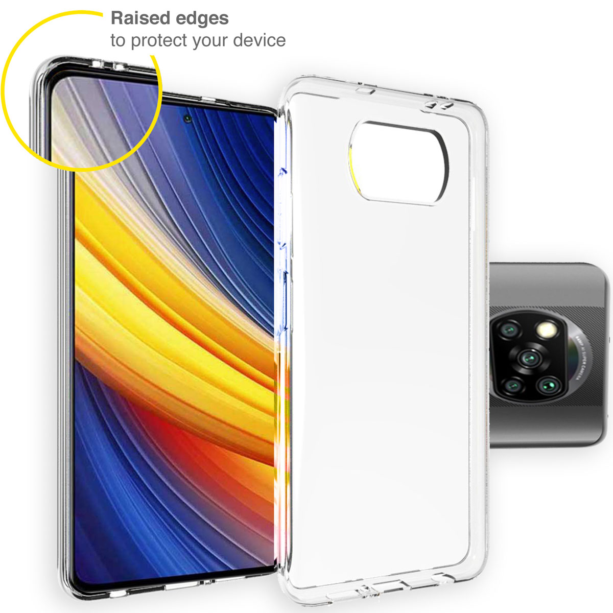 Accezz Clear Backcover Xiaomi Poco X3 (Pro) - Transparant - Afbeelding 3