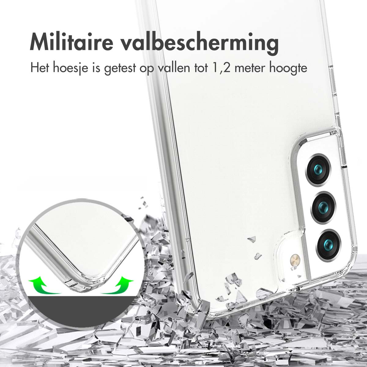 Accezz Xtreme Impact Backcover Samsung Galaxy S22 Plus - Transparant - Afbeelding 4