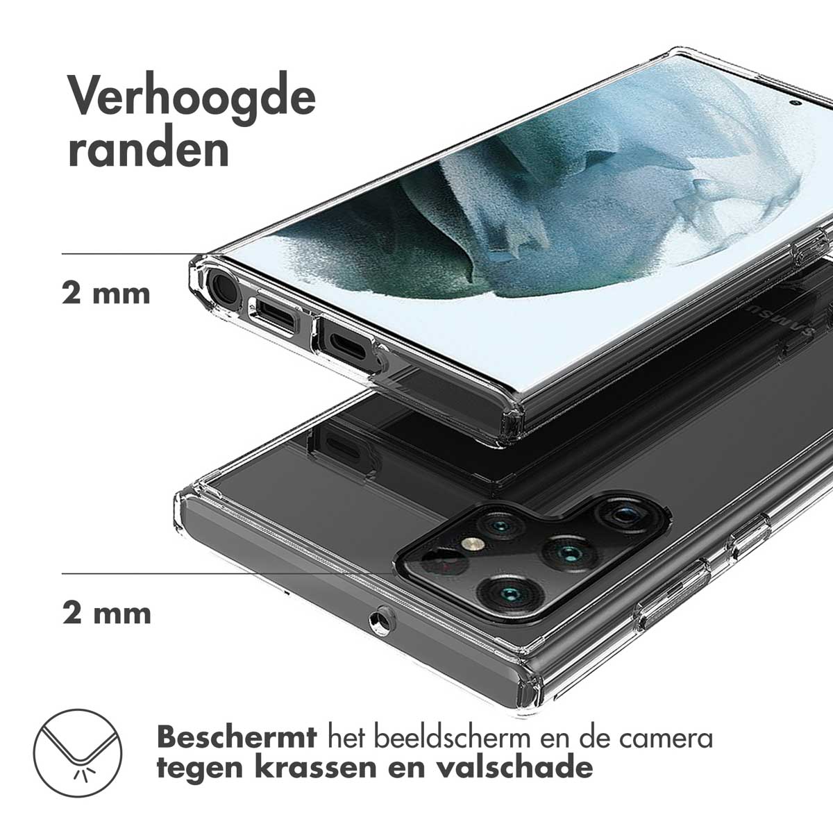 Accezz Xtreme Impact Backcover Samsung Galaxy S22 Ultra - Transparant - Afbeelding 7