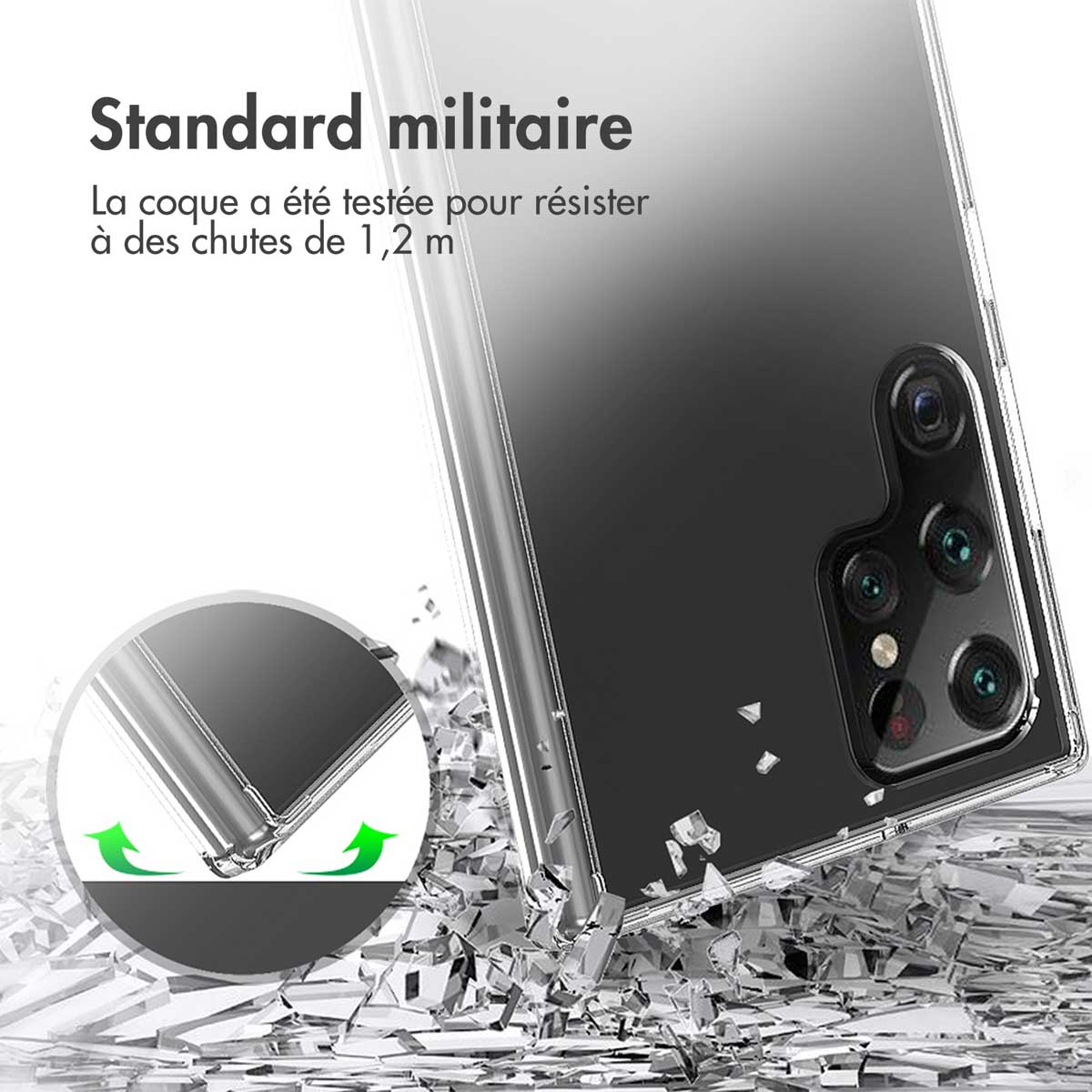 Accezz Xtreme Impact Backcover Samsung Galaxy S22 Ultra - Transparant - Afbeelding 3