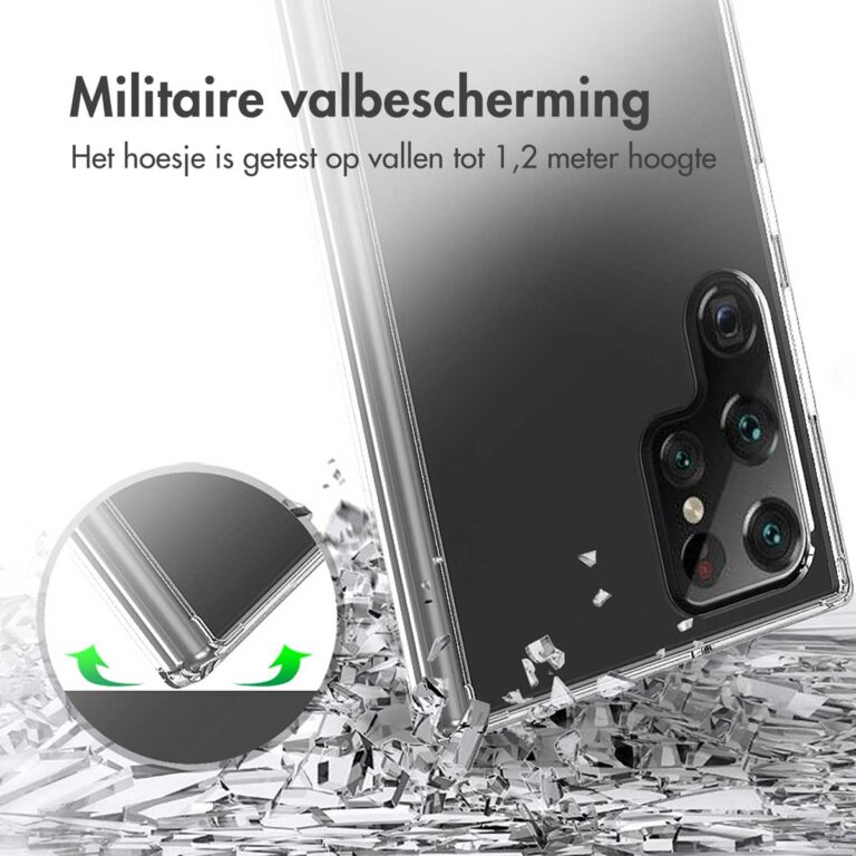 Accezz Xtreme Impact Backcover Samsung Galaxy S22 Ultra - Transparant - Afbeelding 3