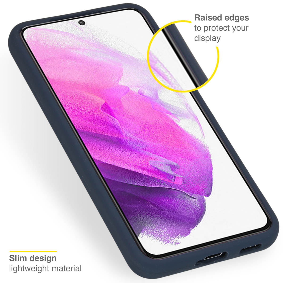 Accezz Liquid Silicone Backcover Samsung Galaxy S22 - Donkerblauw