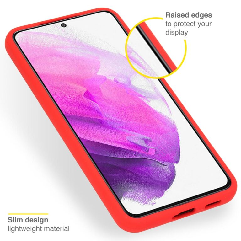 Accezz Liquid Silicone Backcover Samsung Galaxy S22 Plus - Rood - Afbeelding 3