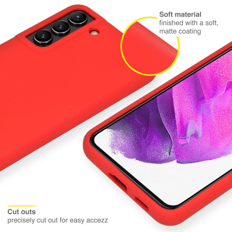 Accezz Liquid Silicone Backcover Samsung Galaxy S22 Plus - Rood - Afbeelding 2