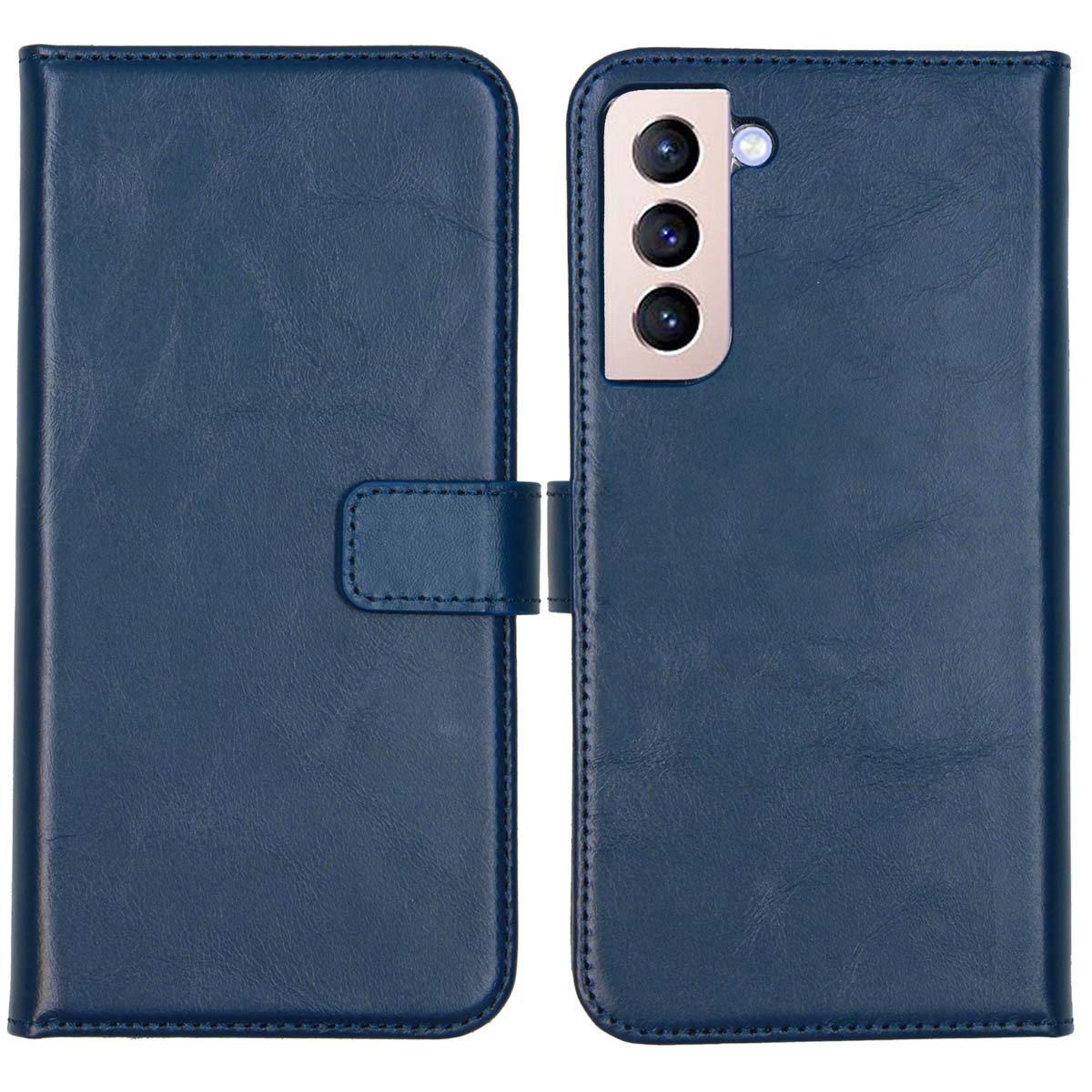 Selencia Echt Leren Bookcase Samsung Galaxy S22 Plus – Blauw