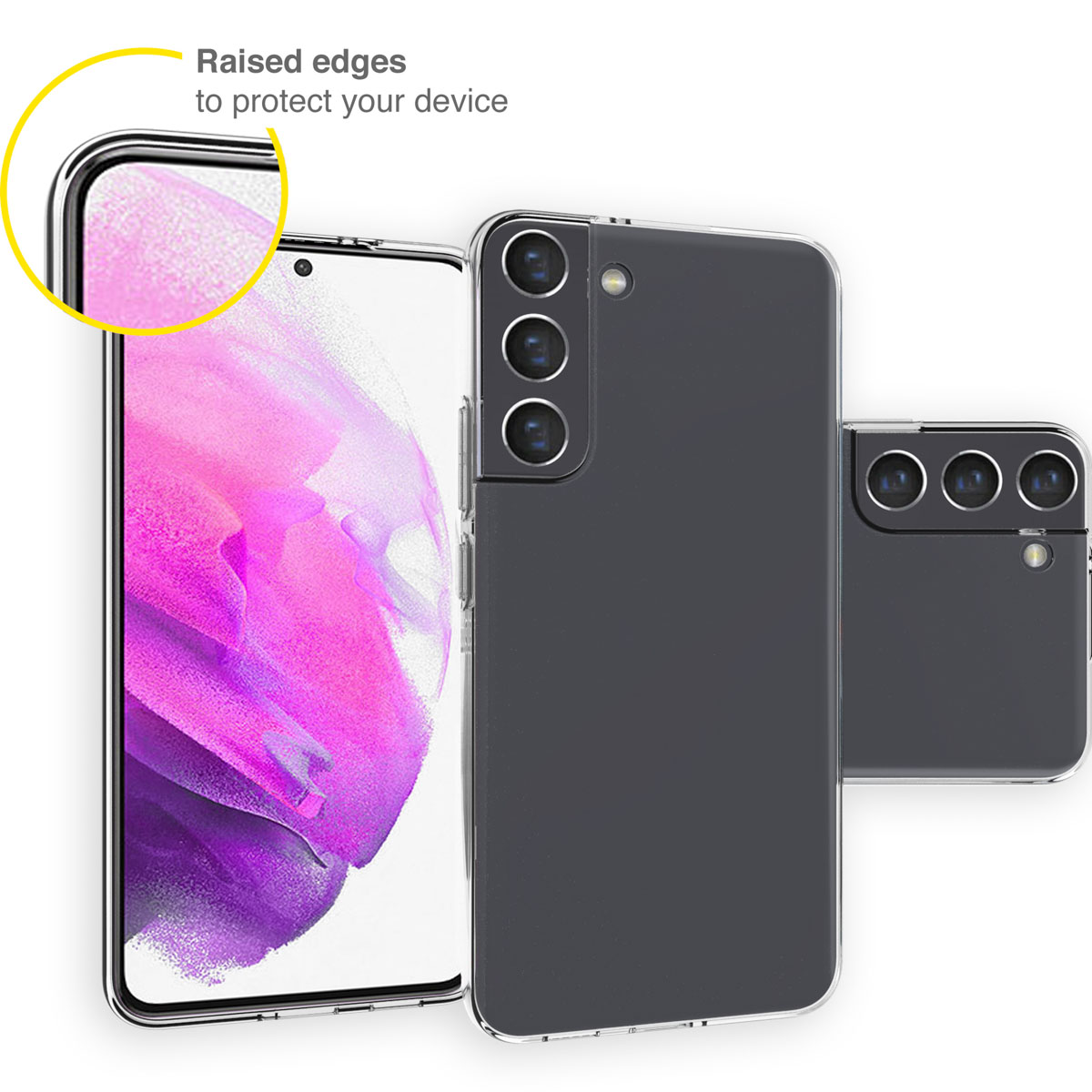 Accezz Clear Backcover Samsung Galaxy S22 Plus - Transparant - Afbeelding 3