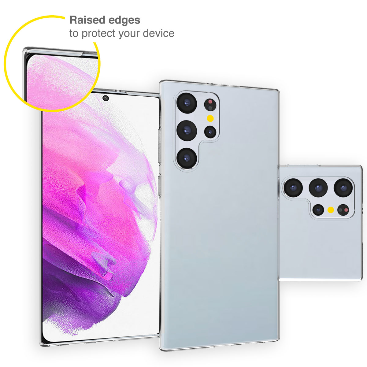 Accezz Clear Backcover Samsung Galaxy S22 Ultra - Transparant - Afbeelding 4