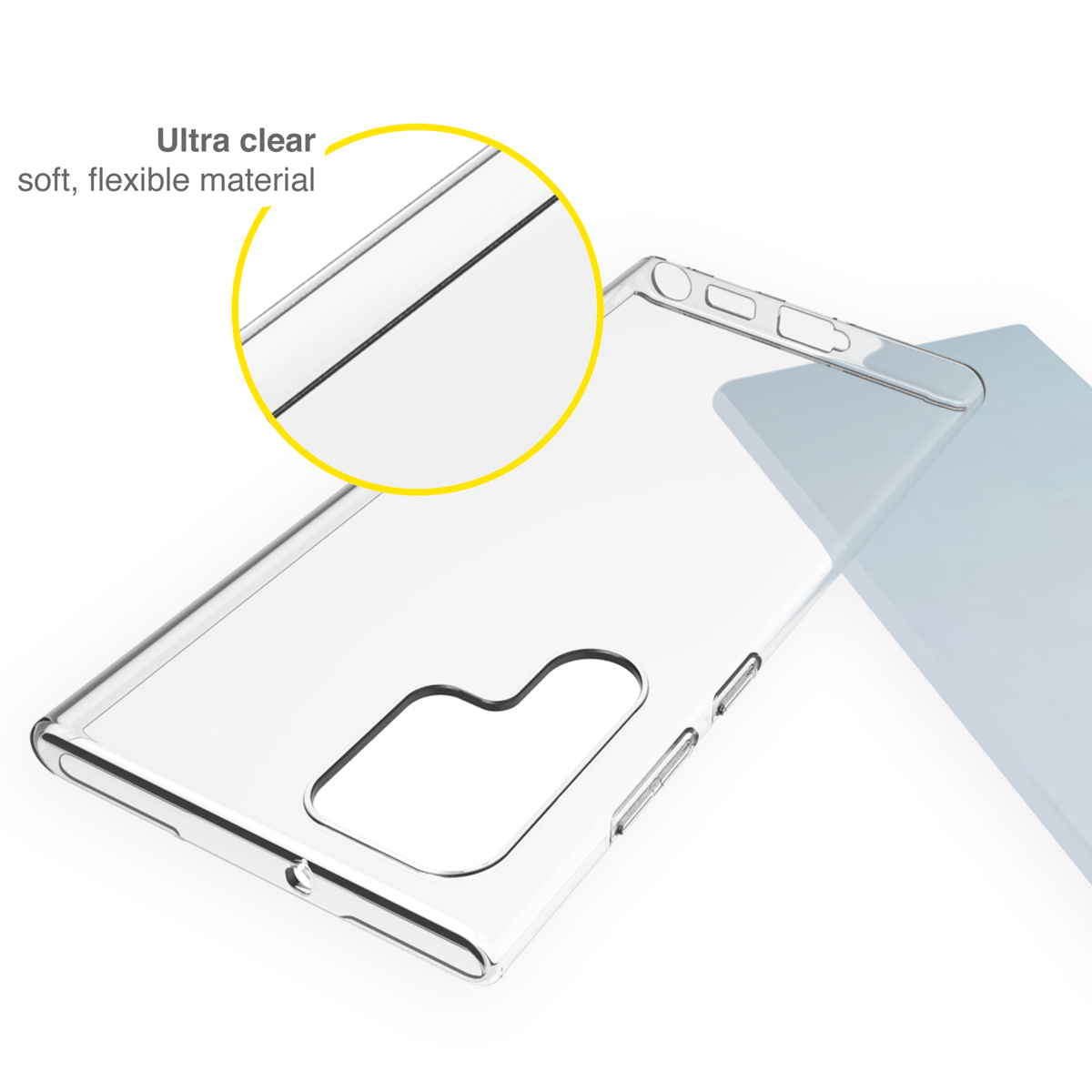 Accezz Clear Backcover Samsung Galaxy S22 Ultra - Transparant - Afbeelding 2