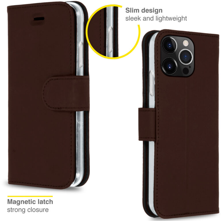 Accezz Wallet Softcase Bookcase Apple iPhone 13 Pro - Donkerbruin - Afbeelding 3