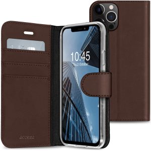 Accezz Wallet Softcase Bookcase Apple iPhone 13 Pro - Donkerbruin