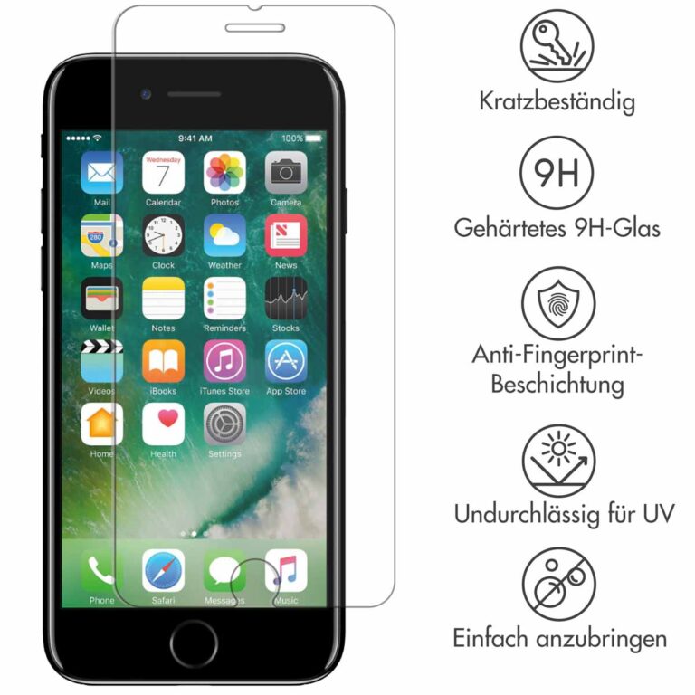 Selencia Gehard Glas Screenprotector Apple iPhone 8 / 7 / 6s / 6 - Afbeelding 4