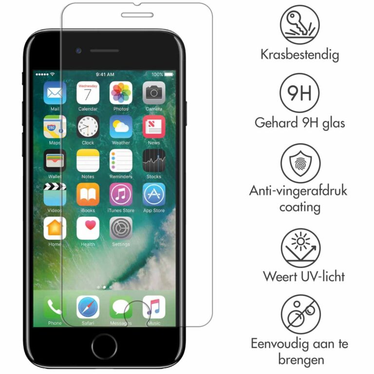 Selencia Gehard Glas Screenprotector Apple iPhone 8 / 7 / 6s / 6 - Afbeelding 2