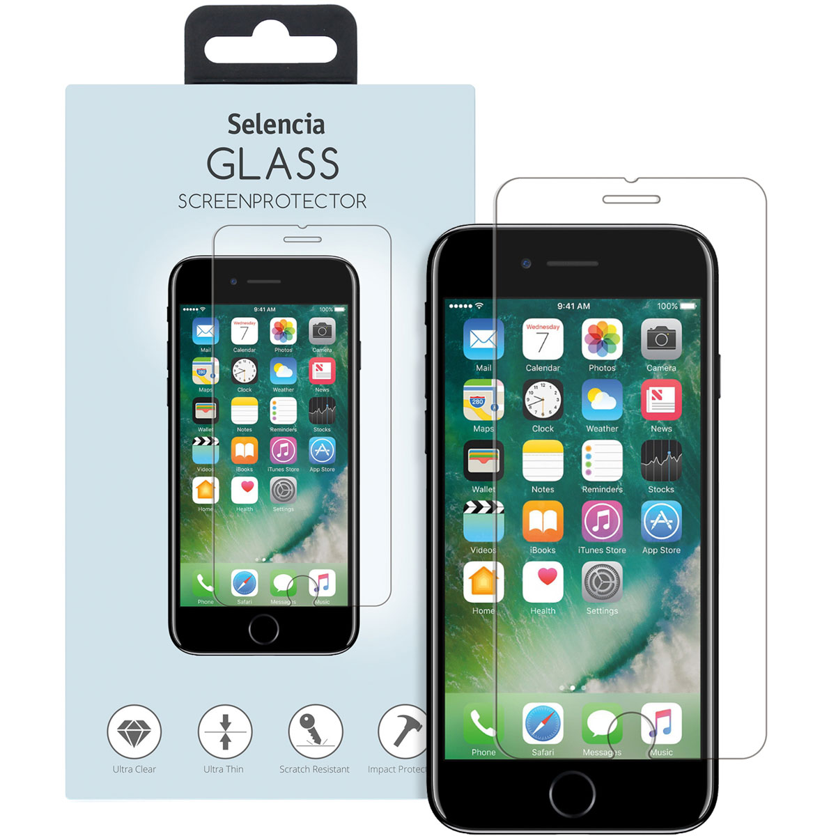 Selencia Gehard Glas Screenprotector Apple iPhone SE (2022 / 2020) / 8 / 7 / 6(s)