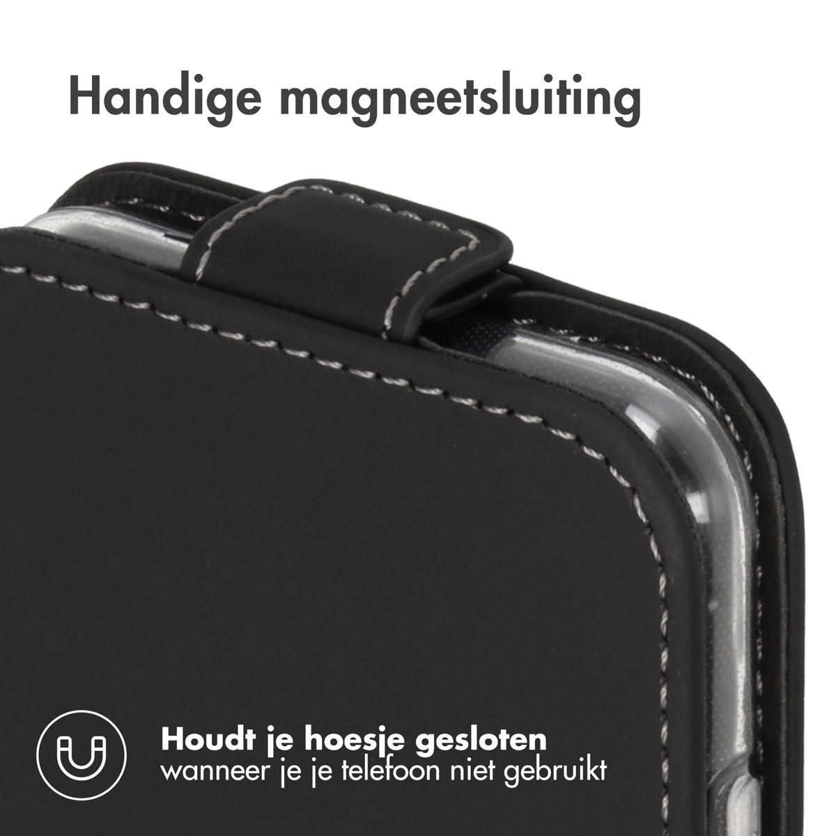 Accezz Flipcase Apple iPhone SE (2022 / 2020) / 8 / 7 - Zwart - Afbeelding 4