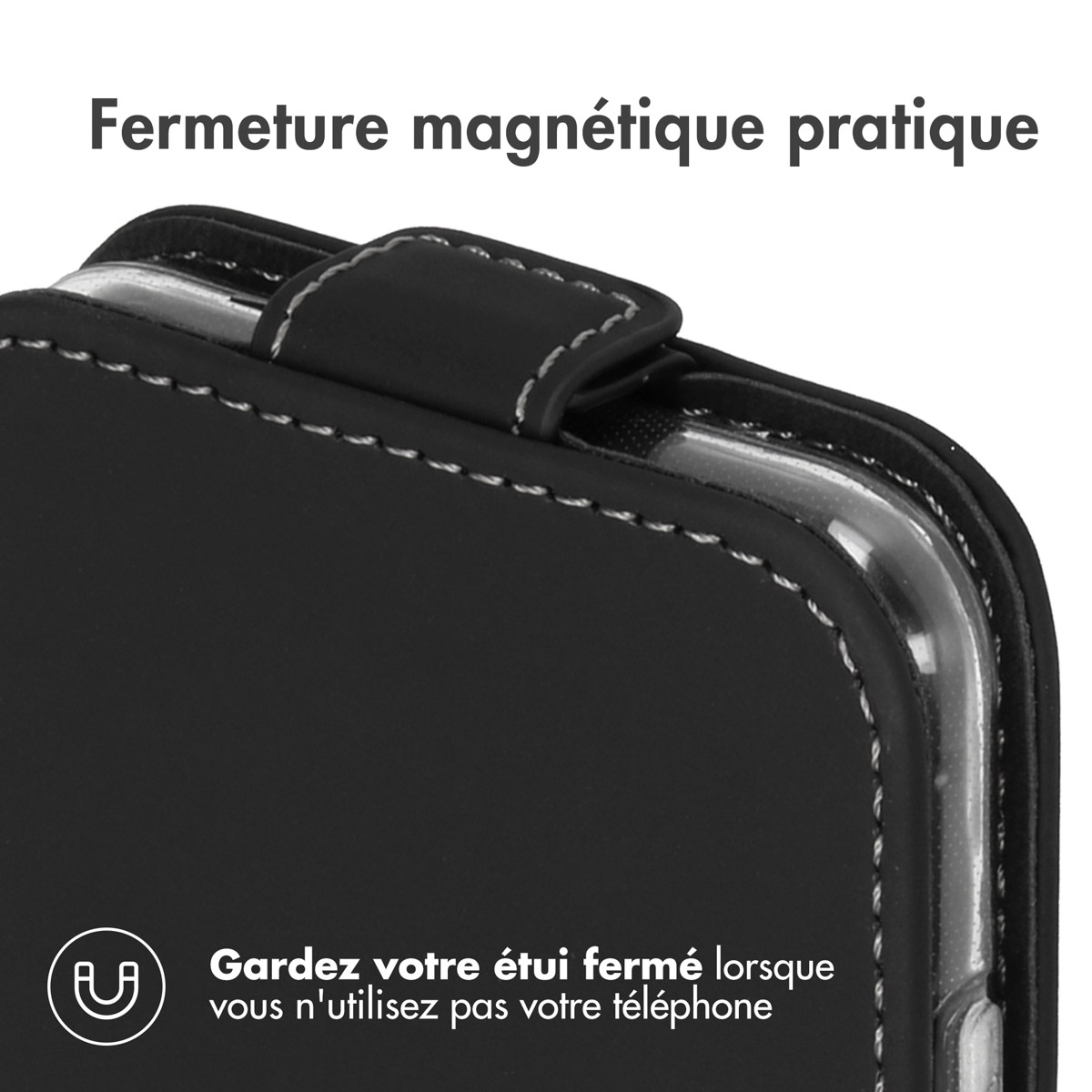 Accezz Flipcase Apple iPhone X / Xs - Zwart - Afbeelding 3