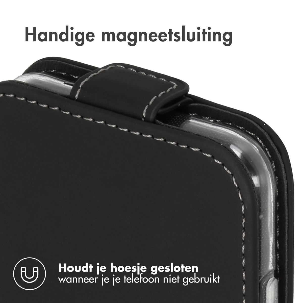 Accezz Flipcase Apple iPhone X / Xs - Zwart - Afbeelding 4