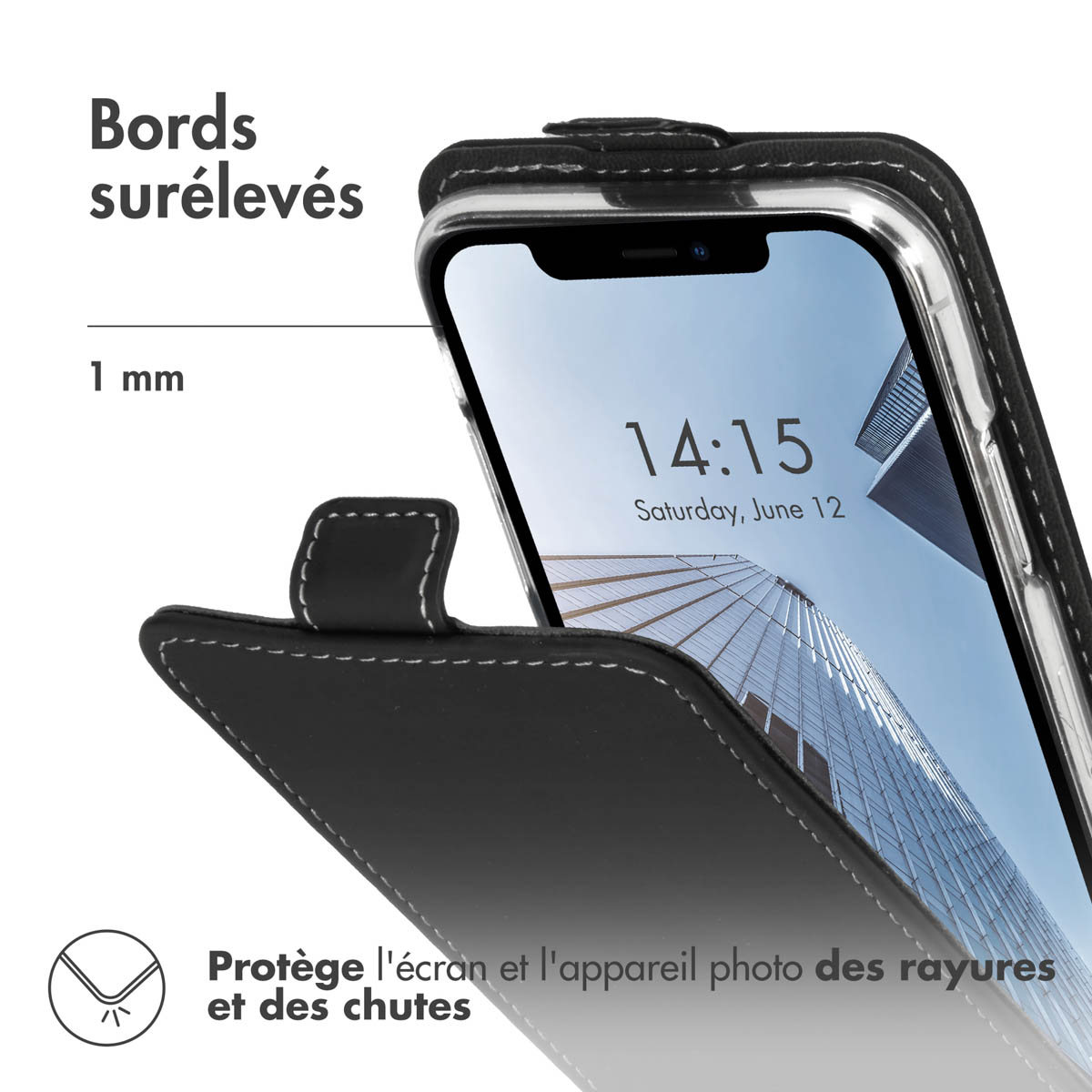 Accezz Flipcase Apple iPhone X / Xs - Zwart - Afbeelding 7