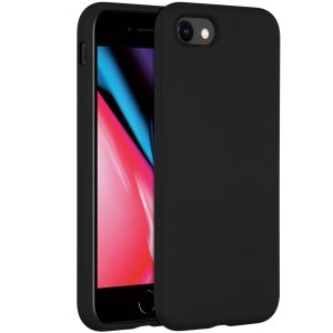Accezz Liquid Silicone Backcover Apple iPhone SE (2022 / 2020) / 8 / 7 - Zwart