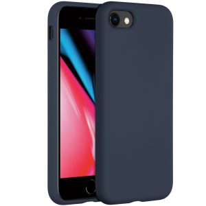 Accezz Liquid Silicone Backcover Apple iPhone SE (2022 / 2020) / 8 / 7 - Donkerblauw