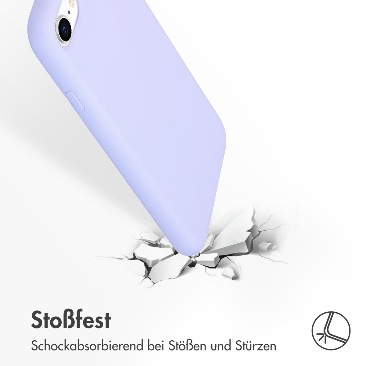 Accezz Liquid Silicone Backcover Apple iPhone SE (2022 / 2020) / 8 / 7 - Paars - Afbeelding 8