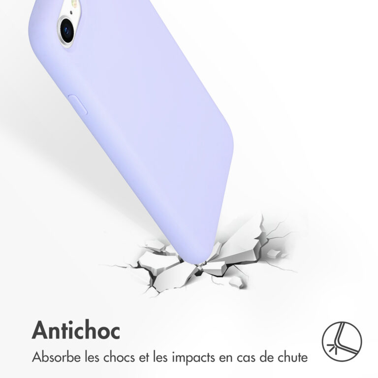 Accezz Liquid Silicone Backcover Apple iPhone SE (2022 / 2020) / 8 / 7 - Paars - Afbeelding 8