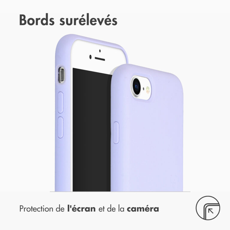Accezz Liquid Silicone Backcover Apple iPhone SE (2022 / 2020) / 8 / 7 - Paars - Afbeelding 7