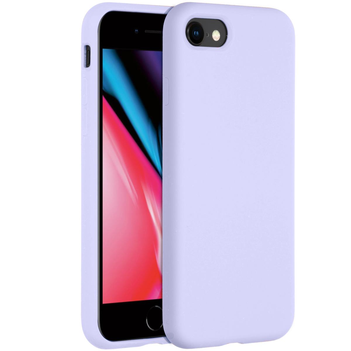 Accezz Liquid Silicone Backcover Apple iPhone SE (2022 / 2020) / 8 / 7 - Paars - Afbeelding 2