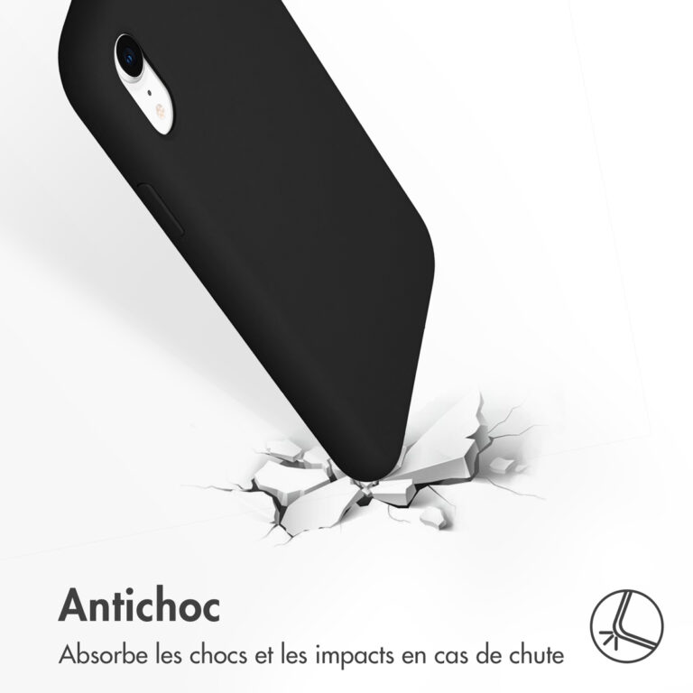 Accezz Liquid Silicone Backcover Apple iPhone Xr - Zwart - Afbeelding 6