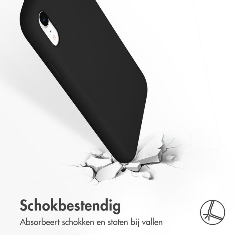 Accezz Liquid Silicone Backcover Apple iPhone Xr - Zwart - Afbeelding 3