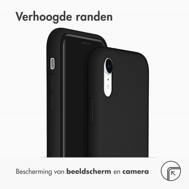 Accezz Liquid Silicone Backcover Apple iPhone Xr - Zwart - Afbeelding 2