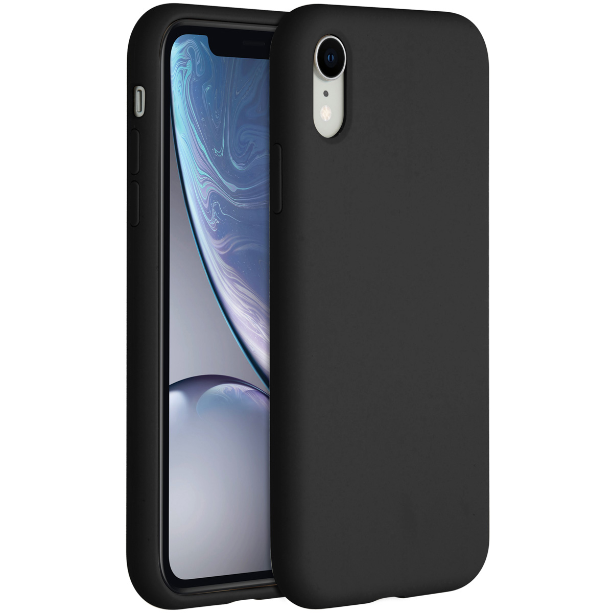 Accezz Liquid Silicone Backcover Apple iPhone Xr - Zwart - Afbeelding 3