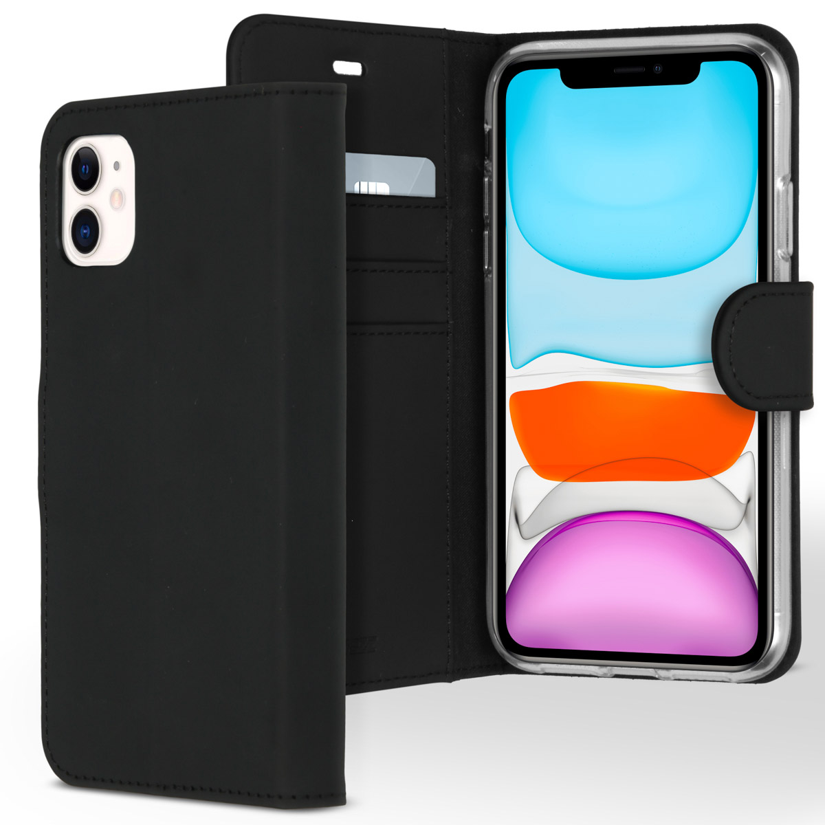 Accezz Wallet Softcase Bookcase Apple iPhone 11 – Zwart