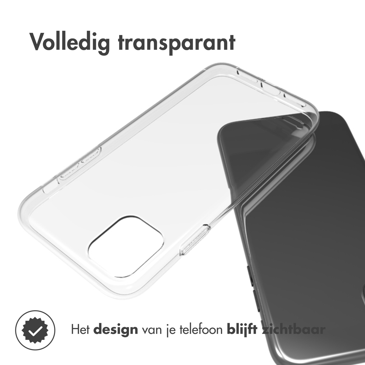 Accezz Clear Backcover Apple iPhone 11 - Transparant - Afbeelding 4
