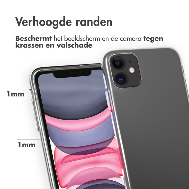 Accezz Clear Backcover Apple iPhone 11 - Transparant - Afbeelding 4