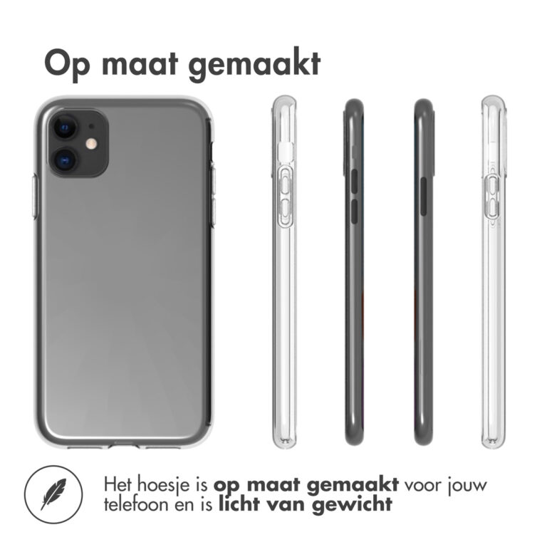 Accezz Clear Backcover Apple iPhone 11 - Transparant - Afbeelding 3