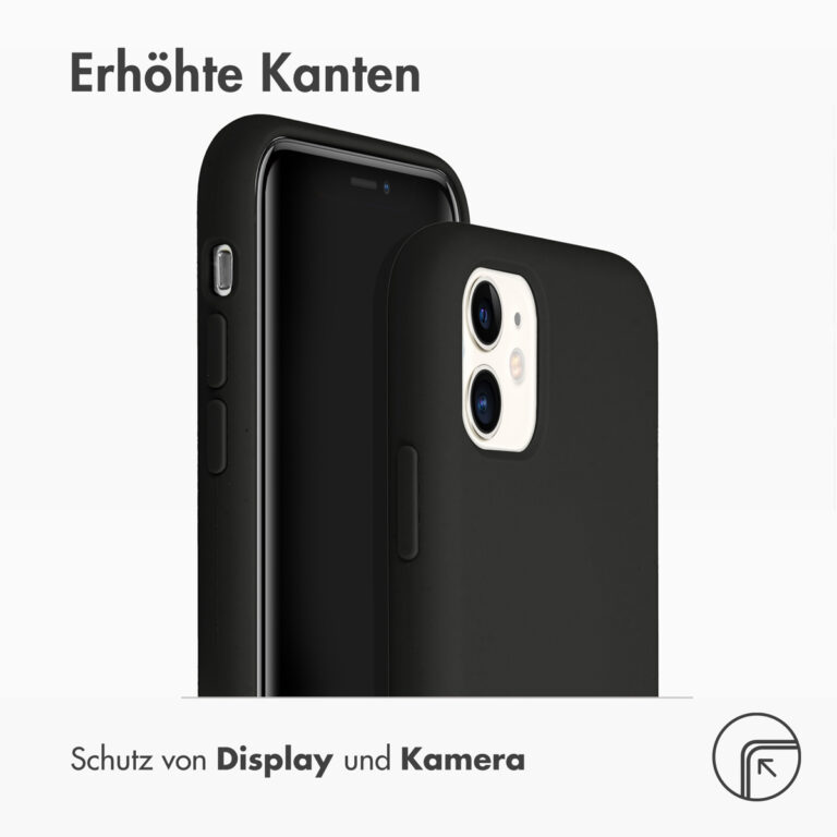 Accezz Liquid Silicone Backcover Apple iPhone 11 - Zwart - Afbeelding 9