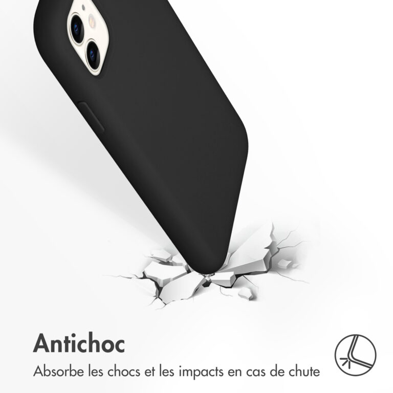 Accezz Liquid Silicone Backcover Apple iPhone 11 - Zwart - Afbeelding 7