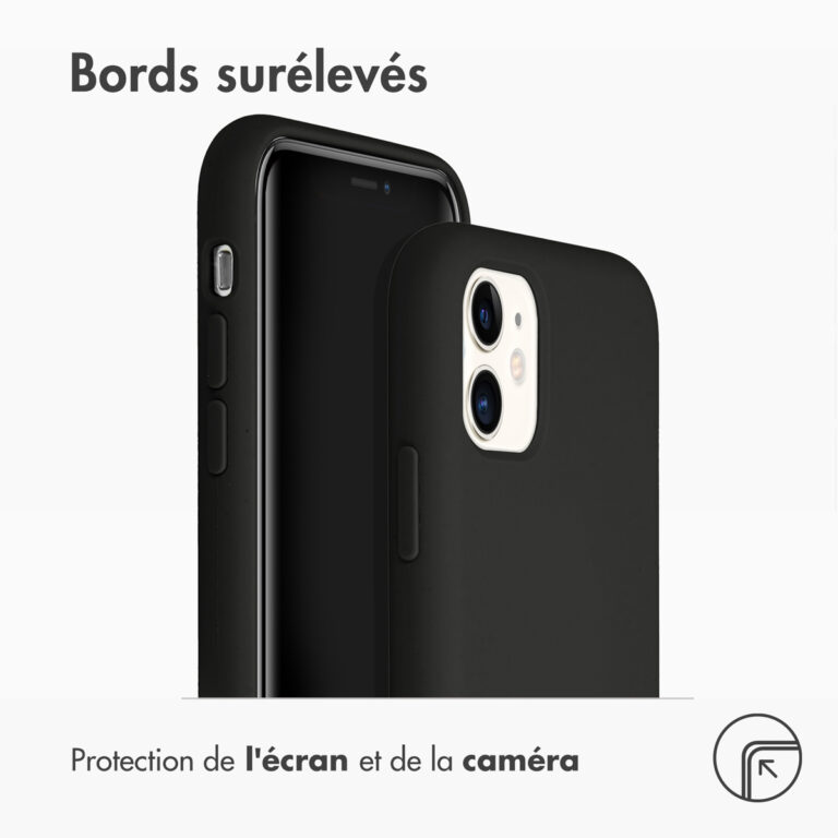 Accezz Liquid Silicone Backcover Apple iPhone 11 - Zwart - Afbeelding 6