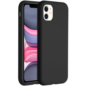 Accezz Liquid Silicone Backcover Apple iPhone 11 - Zwart