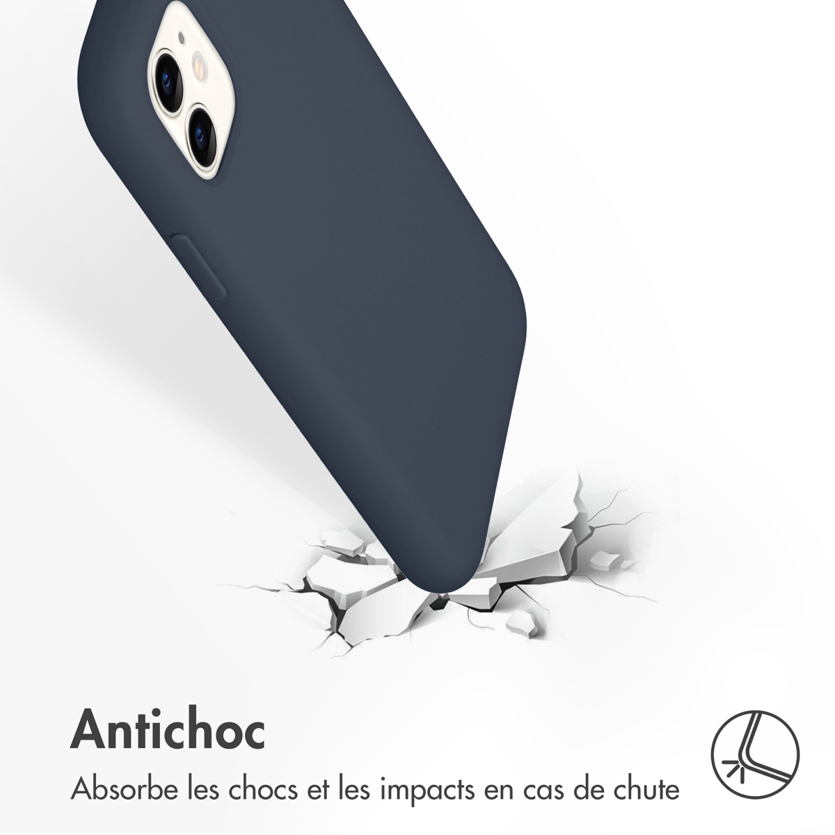 Accezz Liquid Silicone Backcover Apple iPhone 11 - Donkerblauw - Afbeelding 10