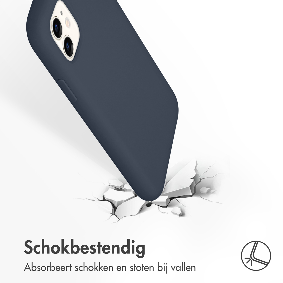 Accezz Liquid Silicone Backcover Apple iPhone 11 - Donkerblauw - Afbeelding 8