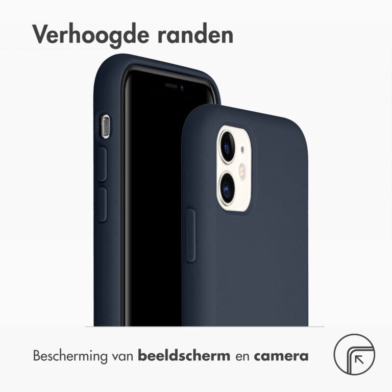 Accezz Liquid Silicone Backcover Apple iPhone 11 - Blauw - Afbeelding 3