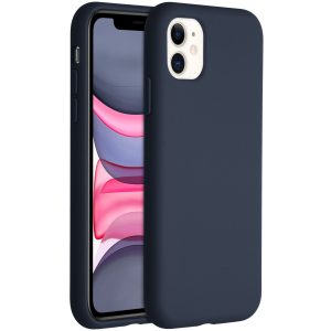 Accezz Liquid Silicone Backcover Apple iPhone 11 - Donkerblauw